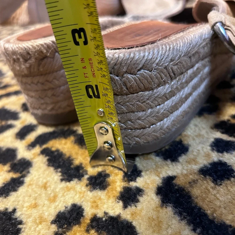 Rag & Bone Calla Suede Wedge Espadrille Sandal Size 39  US 9 - Picture 7 of 10